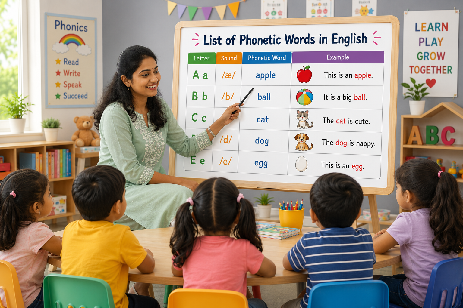 List of Phonetic Words in English with Examples